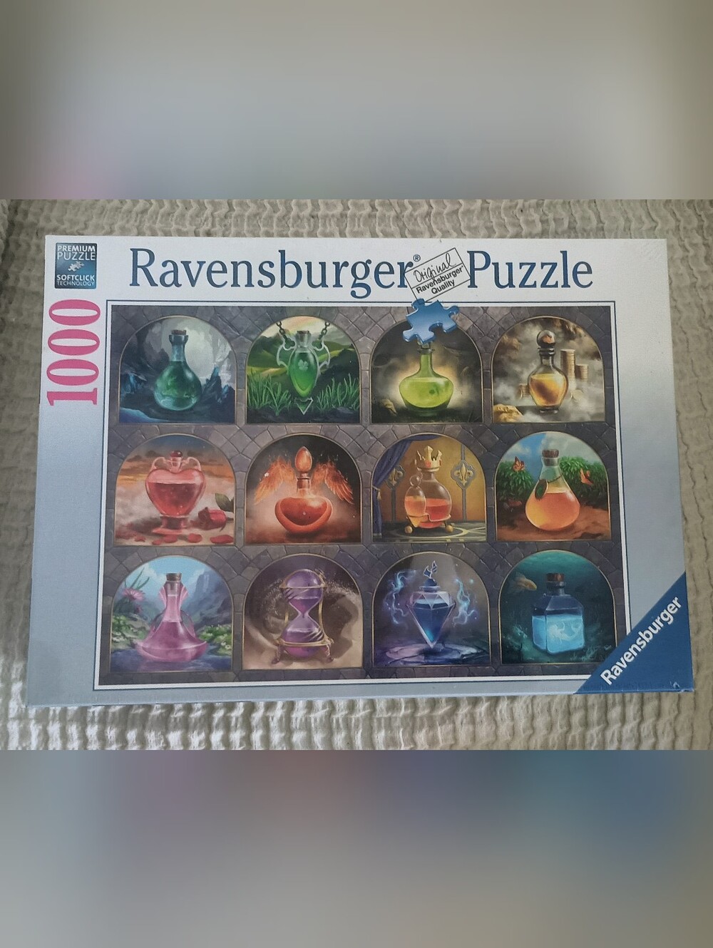 Ravensburger Potion Vials Puzzle – Green, Purple, Blue, Pink, Gold
